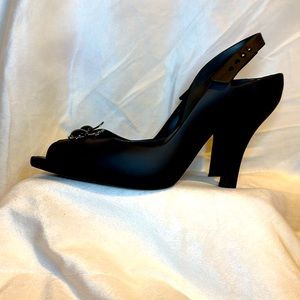 Vivienne Westwood x Melissa Anglomania peep toe slingback pumps women’s size 7.5